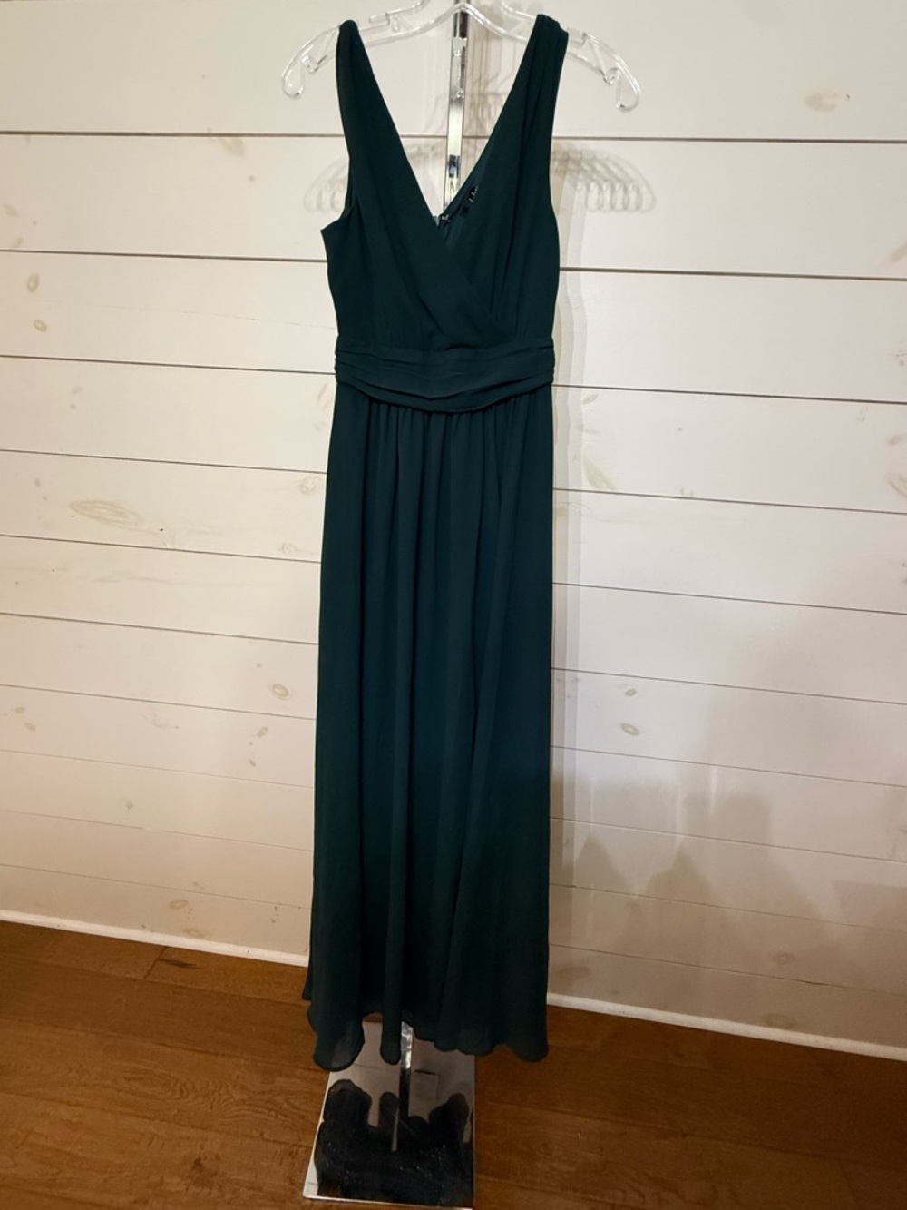 Lulu's Forest Green V-Neck Sleeveless Maxi Dress